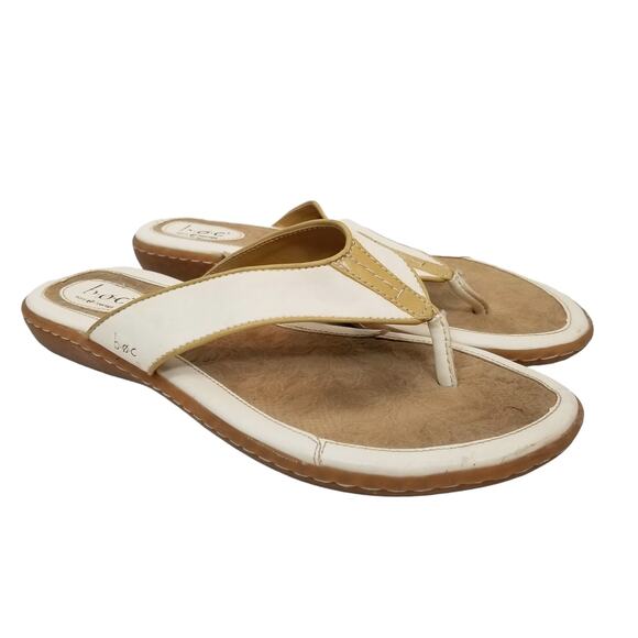 b.o.c Born Concept Vegan Faux Leather Flip Flops Sandals Size 10 - Picture 1 of 10